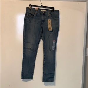 Levi’s blu demin 29x32 skinny jeans 524